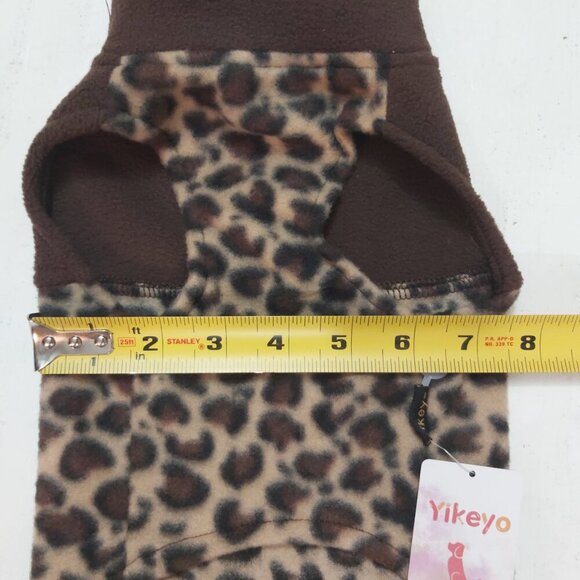Yikeyo Soft Brown Leopard Print Dog Shirt - Size Medium - Picture 4 of 7
